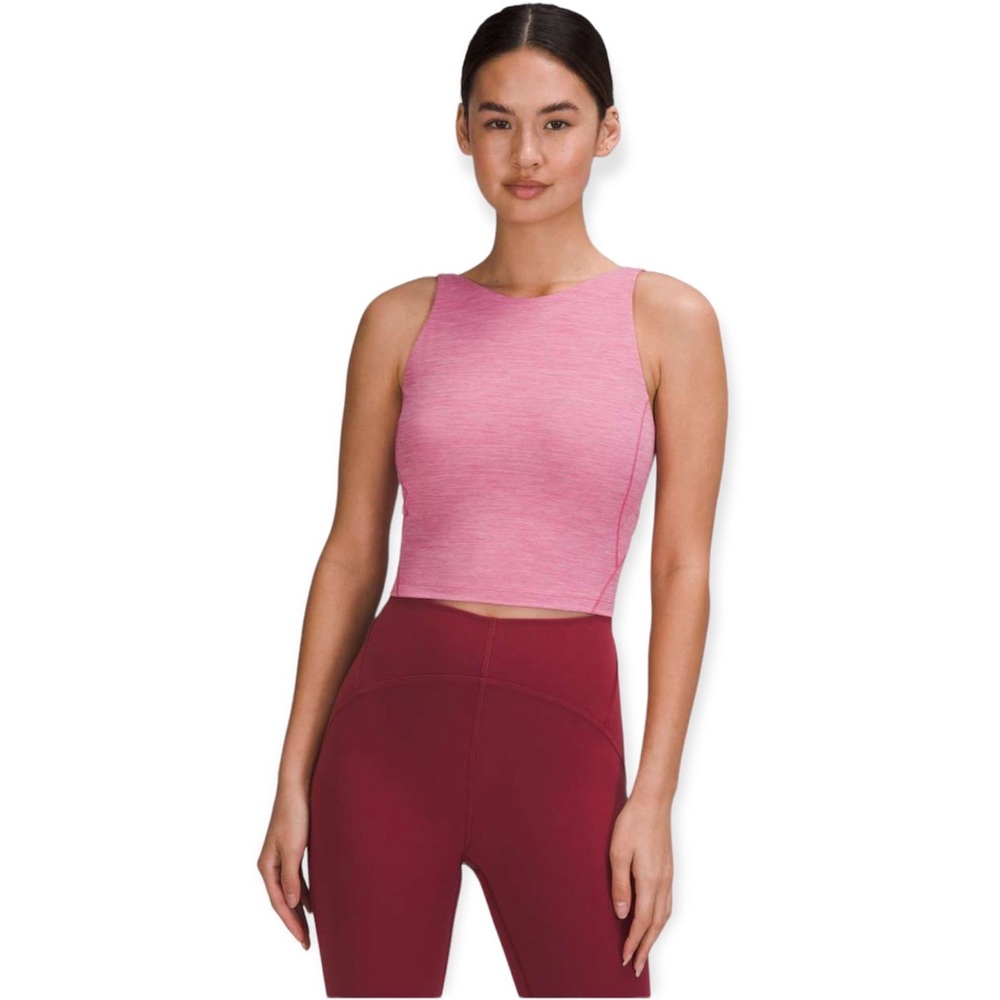 Lululemon Align High-Neck Tank Top in Heathered Pink Blossom Size 10